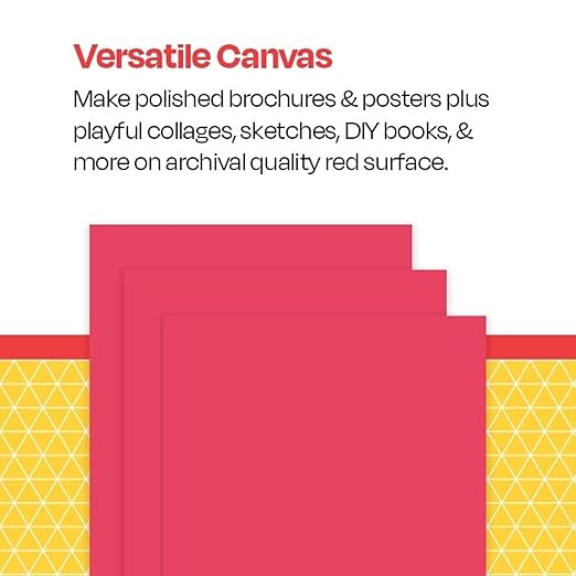 School Smart Folding Bristol Tagboard,Red, 9" W x 12" L (Pack of 100)