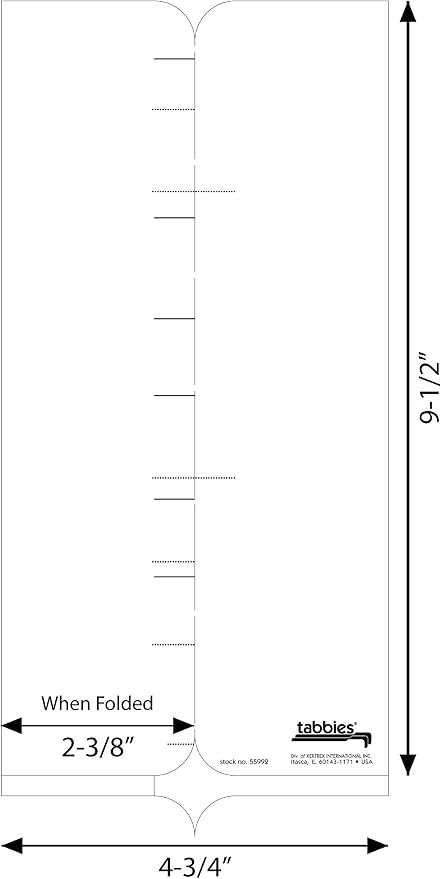 Tabbies 55992 Extenda-Folder Conversion Strips, 100 Box, Manila 3/4 Inch Full End Tab, 4-3/4 x 9-1/2 Inch, Convert File Folders to End Tab Shelf Filing