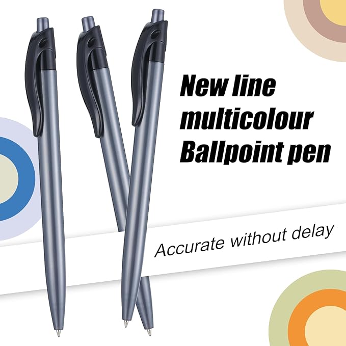 Retractable Black Ballpoint Pen Pack of 100 Black Pens Bulk for Smooth Writing 1.0mm Medium Black Ink Pen, Click Pens with Comfort Grip, Idea for Journaling, Planner, Note Taking Office School