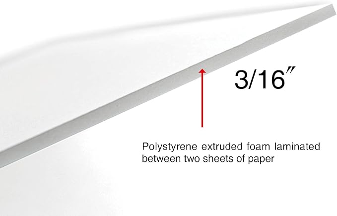 Union Premium Foam Board 30 x 40 x 3/16" 10-Pack : Matte Finish High-Density Professional Use, Perfect for Presentations, Signboards, Arts and Crafts, Framing, Display (White, 30x40)