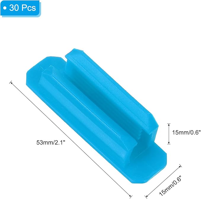 PATIKIL Pen Holder for Desk, 30 Pack Adhesive Pencil Holders Silicone Pencil Holder for Classroom Office Accessories Teacher Supplies, Blue
