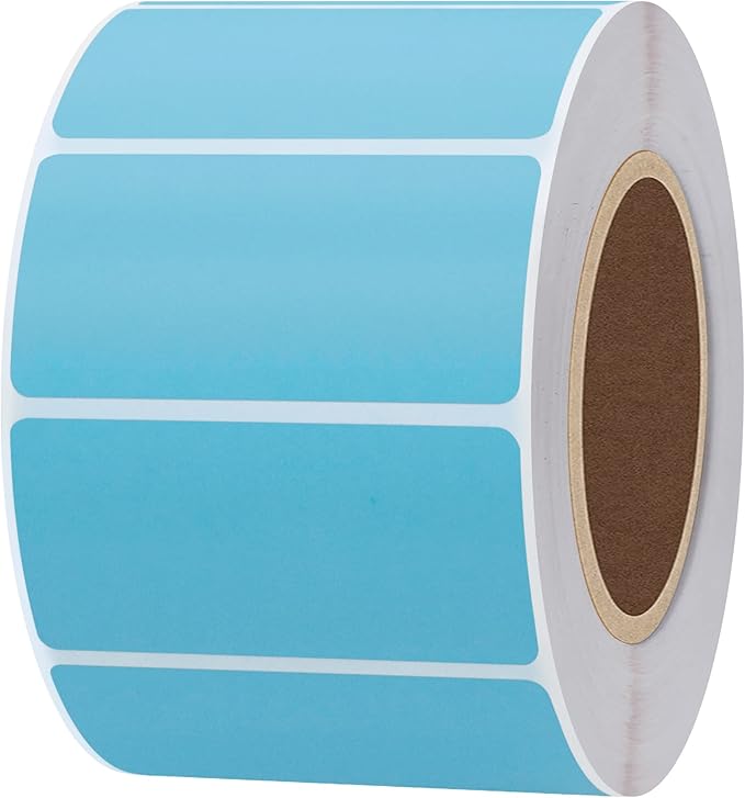 Hybsk 2x1 inch Color Direct Thermal Labels for Shipping, Barcodes, Address, Compatible with Rollo Label Printer & Zebra Desktop Printers (2"x1",Light Blue)