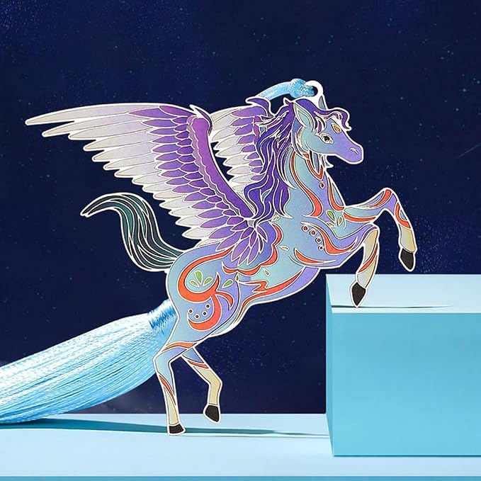 BLBMH Unicorn Bookmark Cute Metal Bookmarks for Kids Book Lovers Girls Exquisite Anime Book Markers Readers Gift Best Friends -U2