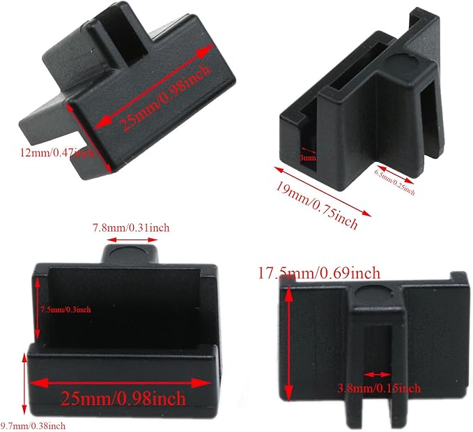 Hanging Folder Track Clamp Drawer File Cabinet Hook Dedicated Storage Black Folder Plastic Track Clamp for Wooden Drawer Plastic Square File Cabinet Clip 15pcs