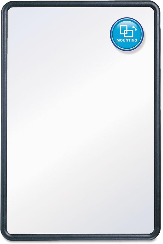 Quartet Contour Whiteboard, 24" x 18" Dry Erase Board, Plastic Frame, Black (7551), 2' x 1-1/2'