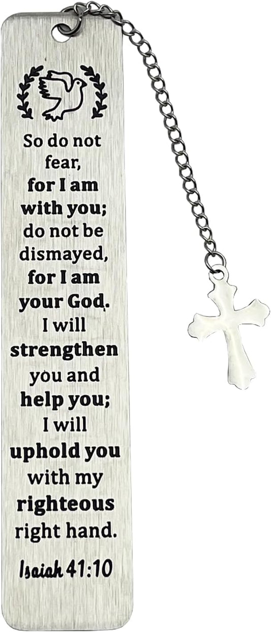 Christian Bookmark Gifts for Women Girls Boys, Inspirational Religious Book Mark Markers Faith (So Don't Fear for I am with You)