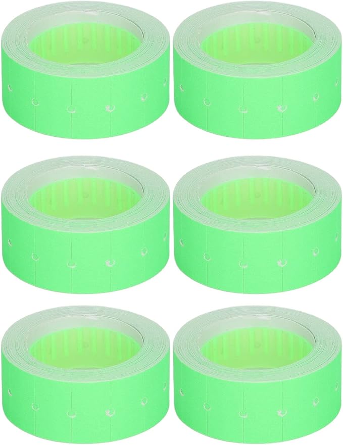 30 Rolls 15000 Price Gun Labels, Pricing Labels Single Row Price Gun Tag for Mx-5500 M5500 Fluorescent Green Price Marker Stickers