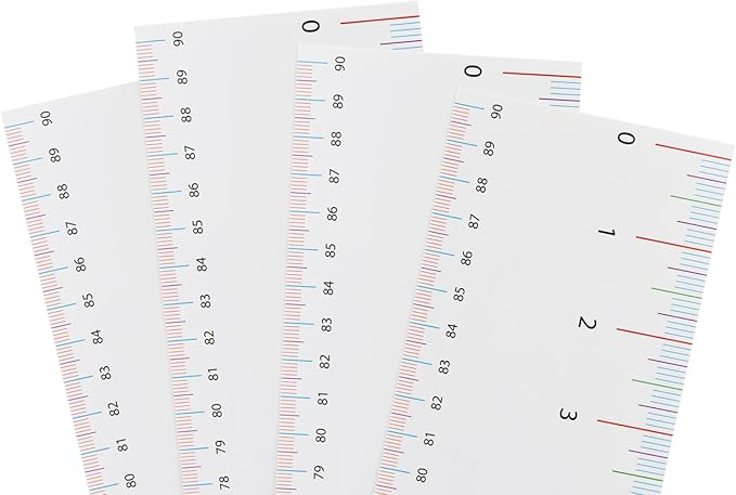 Hygloss Paper Ruler - 36" Bulk Yardsticks for Classroom, STEM, Easy-to-Read Numbers, White Cardstock, 144 Pack