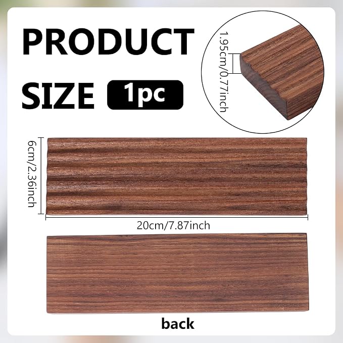 PH PandaHall Wooden Pen Tray 5 Groove Pens Holder 7.8x2.3x0.7inch Wave Pen Display Stand Rectangle Brown Desk Organizer Fountain Pens Holder for Home Office School Stationary Storage Supplies