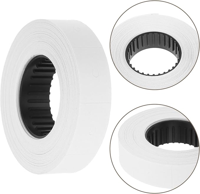 Price Marker Labeler Paper Roll for Model 6600 Double Row Pricemarker Labeler White 500 Labels Per Roll for Retail Price Tag Printing and Labeller Parts
