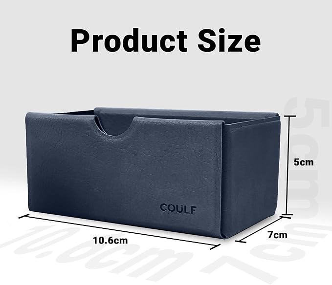 Magnetic Adhesive Small Drawer Box - 10.6 x 7 x 5 - TV Remote Holder and Wall Mount Organizer for Calling Cards, Office Supplies | Your Modern Workspace - Steel Blue