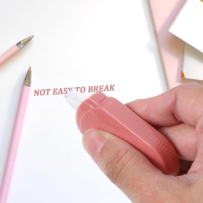 Sosoport 6pcs Gradient Pink Correction Tape Student-friendly Stationery Writing Correction Supplies Quick Application Compatible with Ballpoint Gel Fountain Pens and Pencils for School