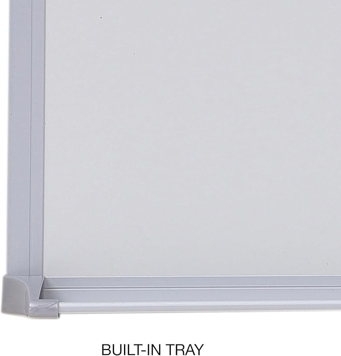 Universal 43625 Dry Erase Board, Melamine, 60 x 36, Satin-Finished Aluminum Frame