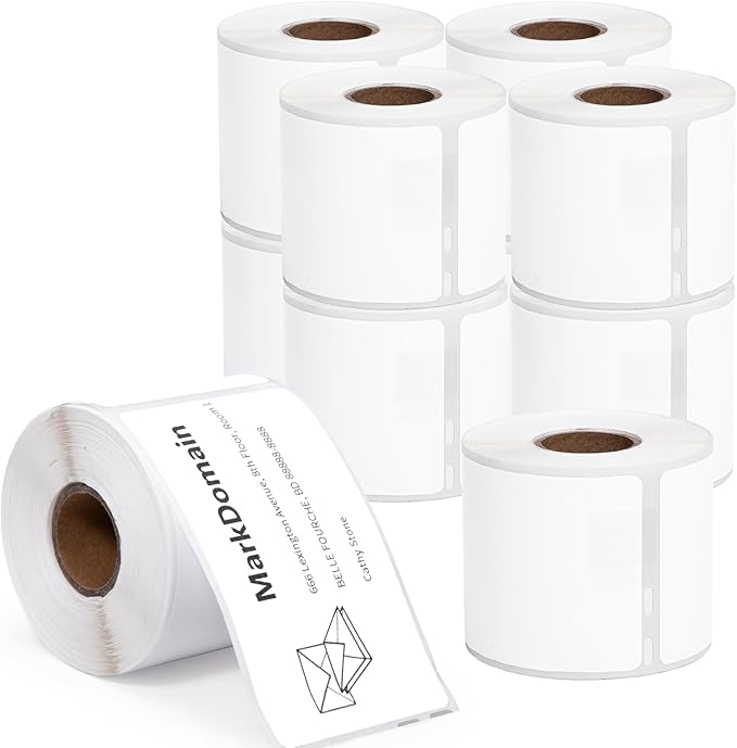 MarkDomain 10 Rolls Compatible 30323 (2-1/8" x 4", 54mm x 102mm) Shipping/Adress Label for Label Writer 450, 4XL, 450 Duo/Turbo Printers, Not for 550/5xl, 1 roll/200 Labels