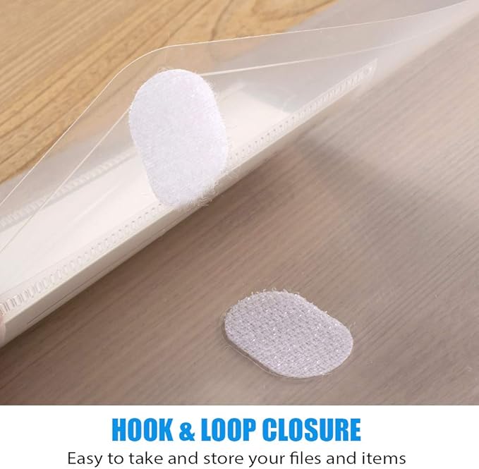 Sooez 24 Pack Plastic Envelopes Poly Envelopes, Clear Document File Folders US Letter A4 Size File Envelopes with Label Pocket for School Home Work Office Organization, Clear
