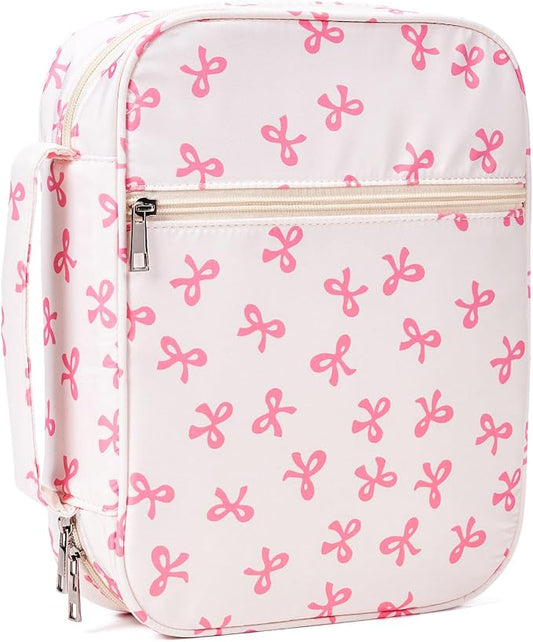 Floral Bible Cover Case for Women, Aesthetic Large Carrying Case, Quilted Bible Tote Bag Organizer Study Supplies