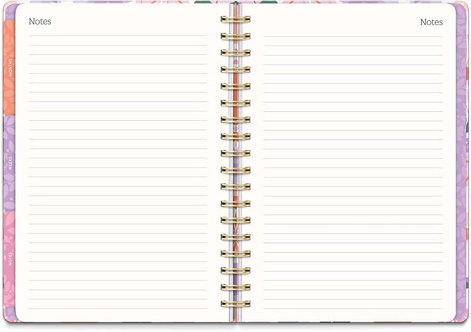 Orange Circle Studio 2026 Planner, Secret Garden, Tri-Tab, Triple-Section, August 2025 to December 2026, 9.76" x 8", Weekly Monthly Calendar, 96 Full Color Stickers & Note Pages