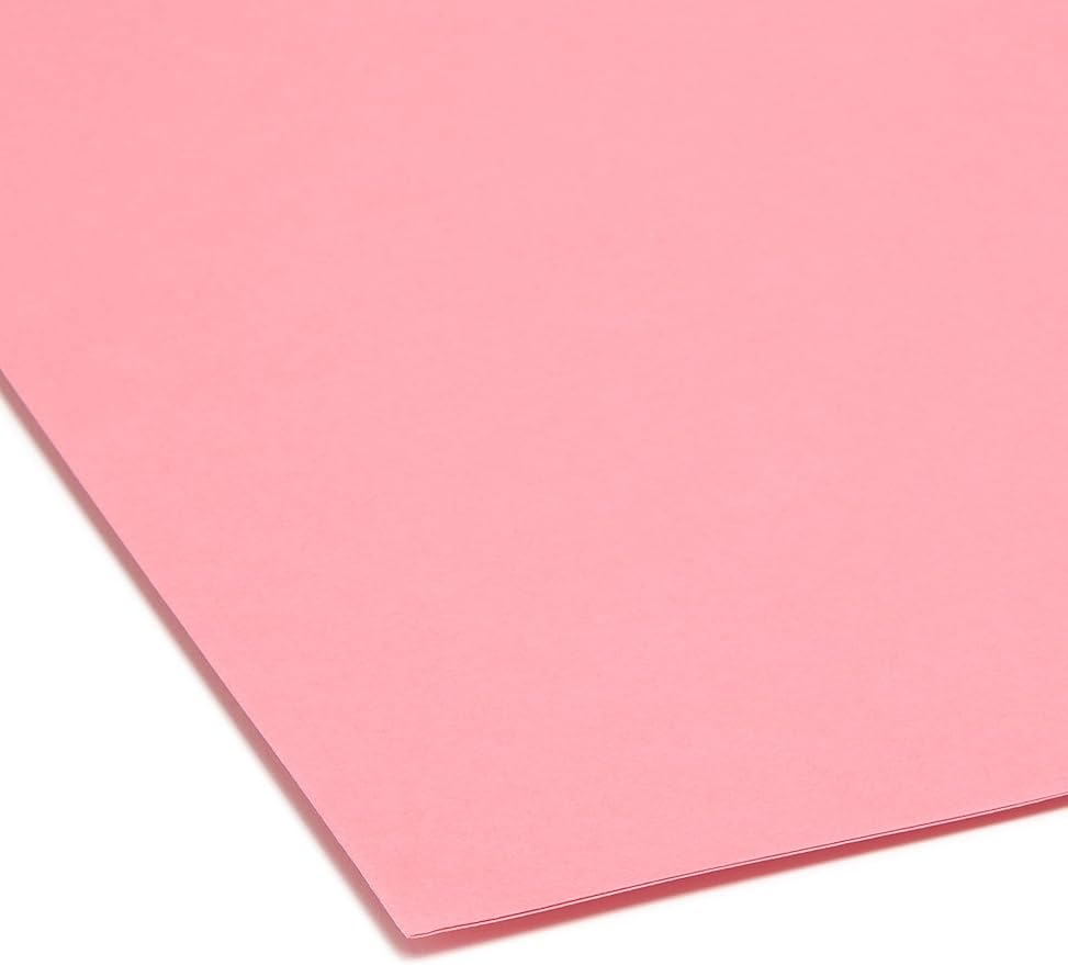 Smead SuperTab File Folders, Oversized 1/3-Cut Tab, Letter Size, Dark Pink, 12 per Pack (11819)
