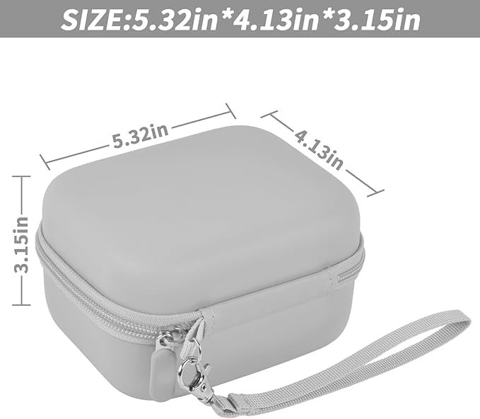 Sticker Printer Case for IDPRT/for Anycash/for ETIKEZ PM290C/ for Memoking T02/ for Phomemo M02/ T02/ Q30S Mini Photo Printer. Holder for Label Maker, Thermal Paper, USB Cable (Box Only)-Gray