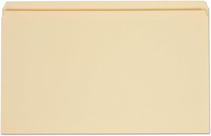 Universal 15110 File Folders, Straight Cut, One-Ply Top Tab, Legal, Manila (Box of 100)