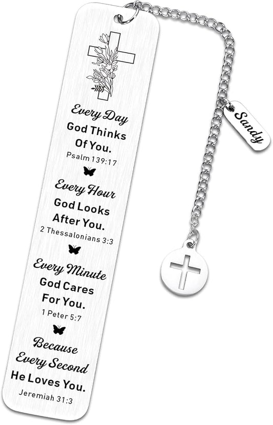 Custom Bookmark, Christian Personalized Bookmark, Catholic Easter Basket Stuffers, Teen Boy Girl Easter Basket Stuffers, First Communion Gifts Confirmation for Girls Boys Teenage, Book Lover Gifts