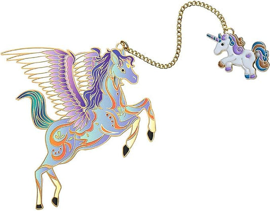 BLBMH Unicorn Bookmark Cute Metal Bookmarks for Kids Book Lovers Girls Exquisite Anime Book Markers Readers Gift Best Friends -U2