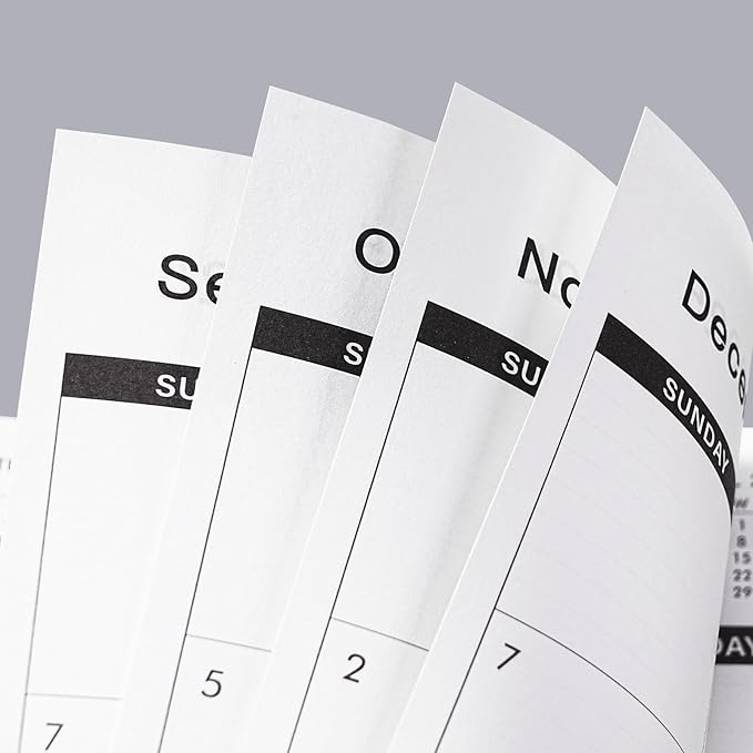 2026-2027 Monthly Planner - Planner 2026-2027, Jul 2026 - Dec 2027, 18-Month, with Tabs & Pocket & Label, Contacts and Passwords, 9" x 11", Thick Paper, Twin-Wire Binding, Gray