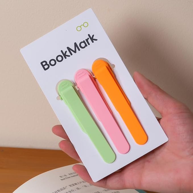 9Pcs Automatic Bookmark - Smart Book Marks for Reading, Silicone Bookmarks for Women and Kids, Unique Book Markers - Page Holder Accessories