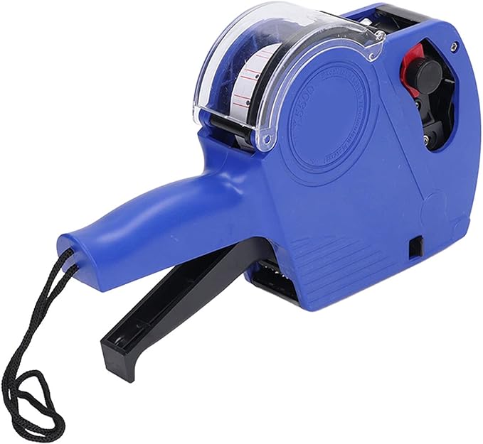 Manual Labeling Machine, 8 Digit Pricing Gun Kit with Price Marking Tool, Spare Ink and Blue Price Marker Labels for Store Pricing