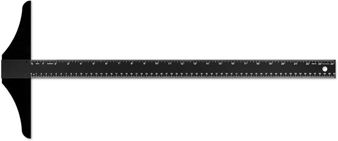 Alumicolor 24-inch Standard Aluminum T-Square for Art Framing & Drafting, Black