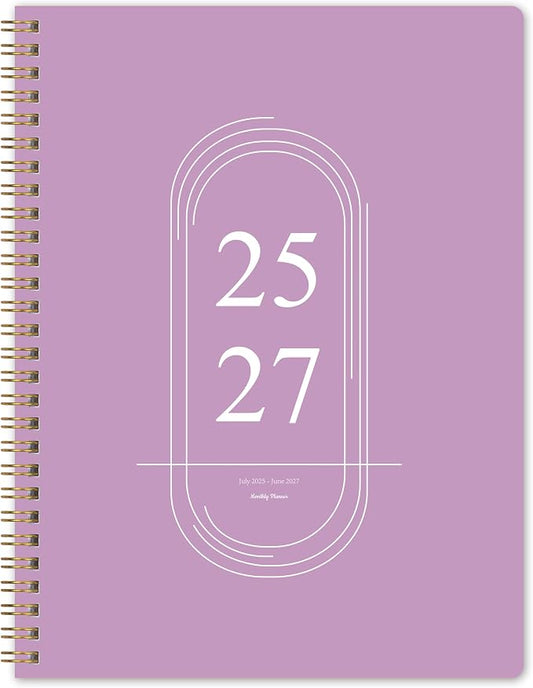 2026-2027 Monthly Planner, Jan 2026-June 2027, B5 (7" x 9"), 2 Year Monthly Planner, 24 month Calendar, Simple Calendar Planner Notebook Soft PVC Cover, Suitable for Schools & Offices, Purple