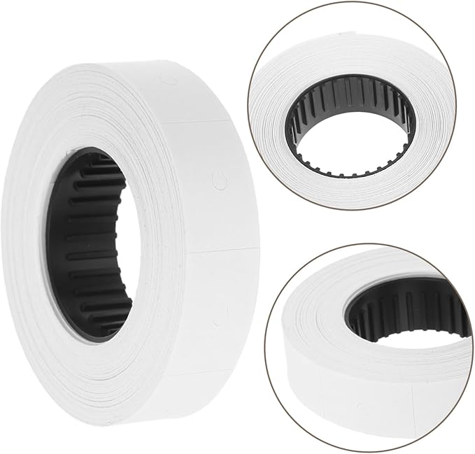HOMSFOU 10rolls Price Labels for Pricemarker Labeler White Price Tag Paper Labels Sticker Paper Retail Tags