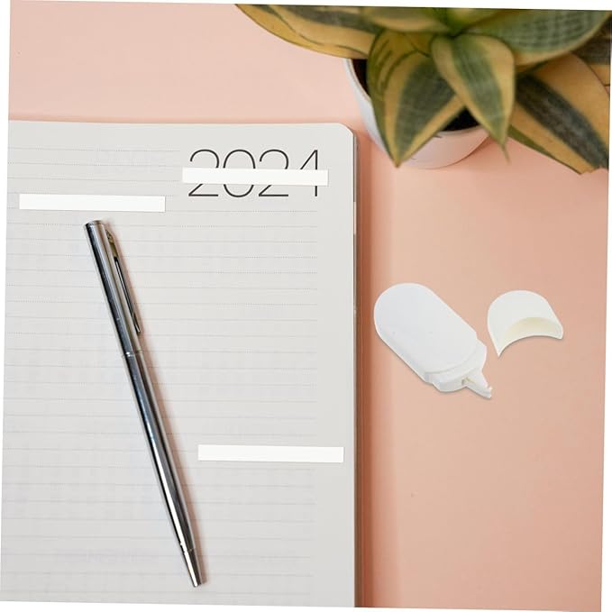 Luxshiny 6pcs Mini White Correction Tape Roller Pen, 5mm X 6m Instant Writing Correction Tool for Students, Office, School, and Home Supplies