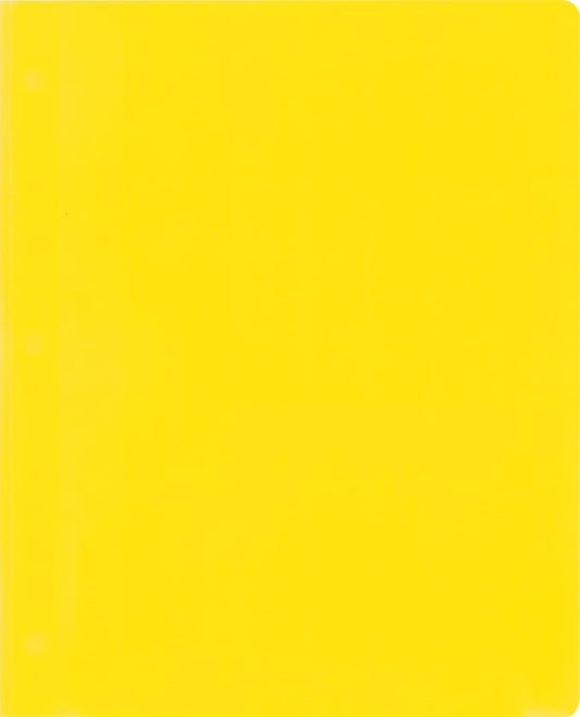 Lion 2-Pocket Plastic Folder with Fasteners, 4 Pack, Yellow (92310-YW-4P)