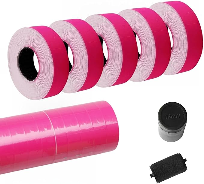 MX-6600 Price Labels | 2 Line White Blank Price and Date Gun Labels with 3 Ink Rolls | 30 Rolls / 15000 Fits MX-6600,MX-6602, YH-689 Guns (Without Gun)