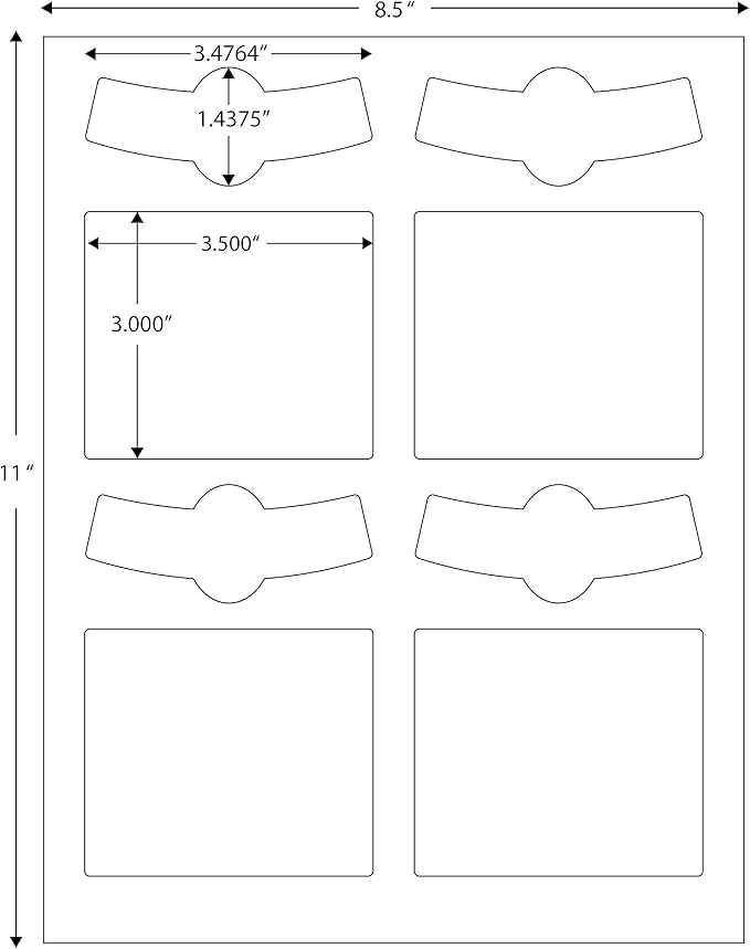Beer Bottle and Neck Labels from Blank Labels - 4 Per Page - Water-Proof - Template Compatible - Laser and Inkjet Guaranteed - Easy Peel - Made in USA - 250 Sheets - 1000 Bottle and Neck Labels