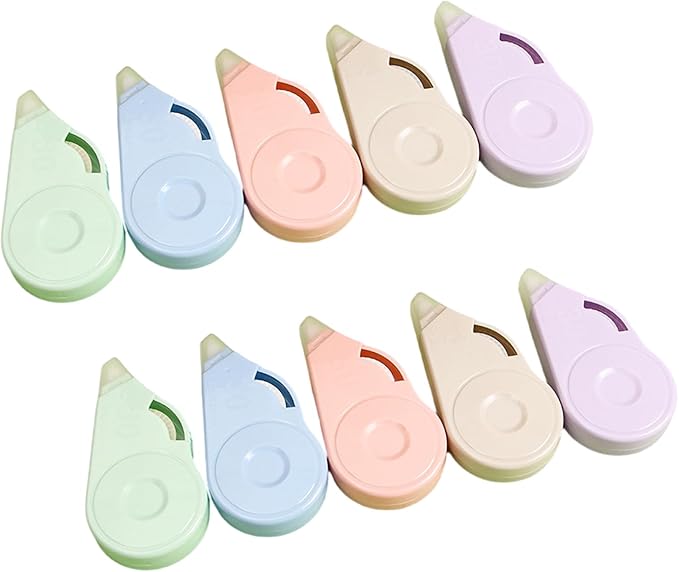 10Pcs Correction Tape Roller 8mx5mm Quick Dry White Out Correction Tape Total 80m for Writing School and Office Supplies