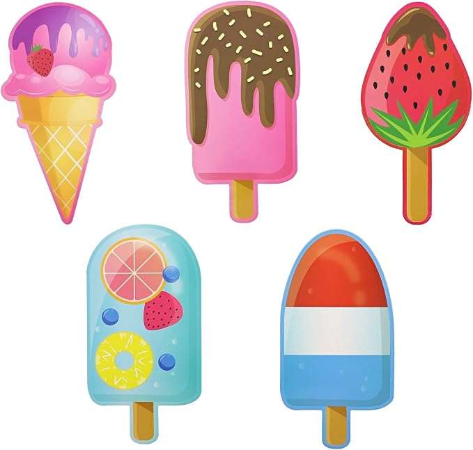 Bright Creations Ice Cream Bookmarks - Vibrant Themed Designs & Fun Book Marks for Popsicle Party Favors & Birthday Bookmarks - Classroom Rewards & Kids Book Marks - 120 Count, 6 in