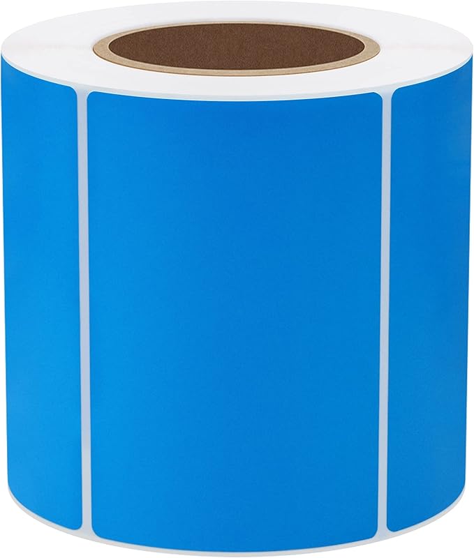 Hybsk 3x2 inch Color Direct Thermal Labels for Shipping, Barcodes, Address, Compatible with Rollo Label Printer & Zebra Desktop Printers (3"x2",Blue)
