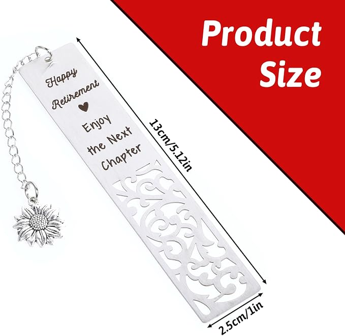 Dimeho Retirement Gifts for Women, Happy Retirement Bookmark Retirements Gift for Coworker Employee Leader Friends Happy Retirements Enjoy The Next Chapter Bookmark Going Away Gifts for Colleagues