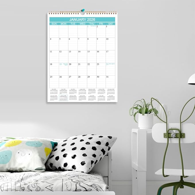 Calendar 2026-2027 - Wall Calendar Runs from Jan 2026 to Jun 2027-18 Monthly Calendar with Thick Paper for Planning and Organizing for Home or Office, Calender Planner, 8.5 x 11 In 2026 27 Calendars