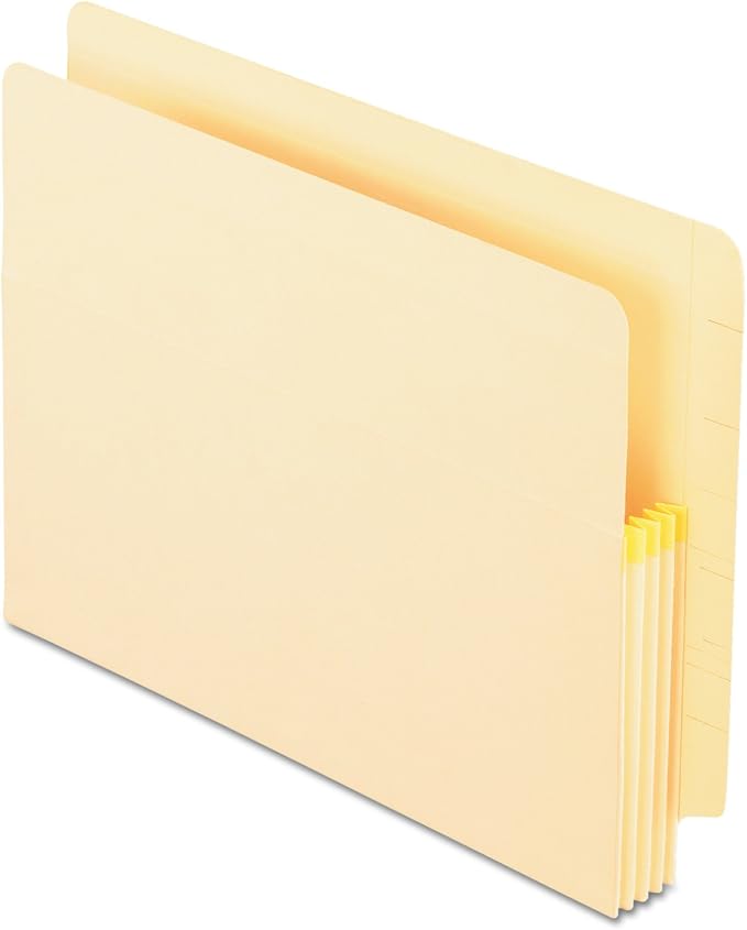 Pendaflex 12812 Manila Drop Front Shelf File Pockets, Straight Cut, Letter, Manila (Box of 25)