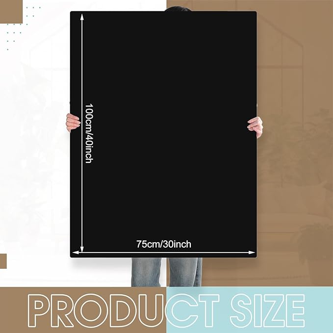 Kathfly 12 Pack Large Black Foam Boards 30 x 40 x 3/16" Thick Acid Free Foam Core Board Double Sided Rigid Poster Foamboard for Art Craft Projects Presentation Signage Painting Wedding School Display