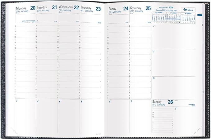 Quo Vadis 2026 Refill for Trinote - Weekly Planner - 13 Months, Dec. to Dec. - 7 x 9 3/8" - Productivity Appointment Planner