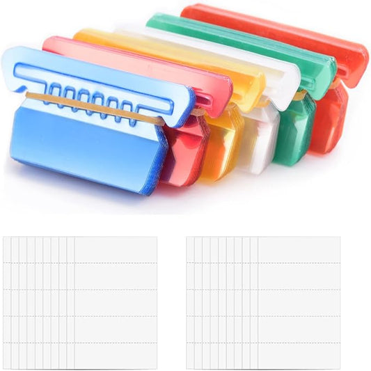 100 Sets Colored File Folder Tabs Hanging File Folder Tabs with Inserts, Easy to Read Hanging File Inserts for Quick Organize and Distinguish Hanging Files