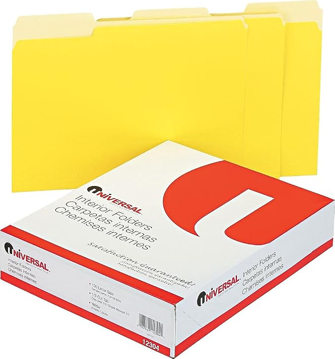 Universal UNV12304 - Recycled Interior File Folders