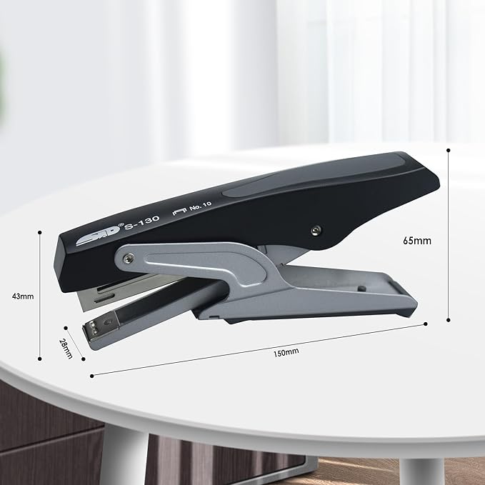 Handheld Plier Stapler Set, Heavy Duty Stapler with Staples, One-Touch Staple Loading, Ergonomic Grip, Desktop Sturdy Metal Hand Stapler for Office, School, Home, Packaging
