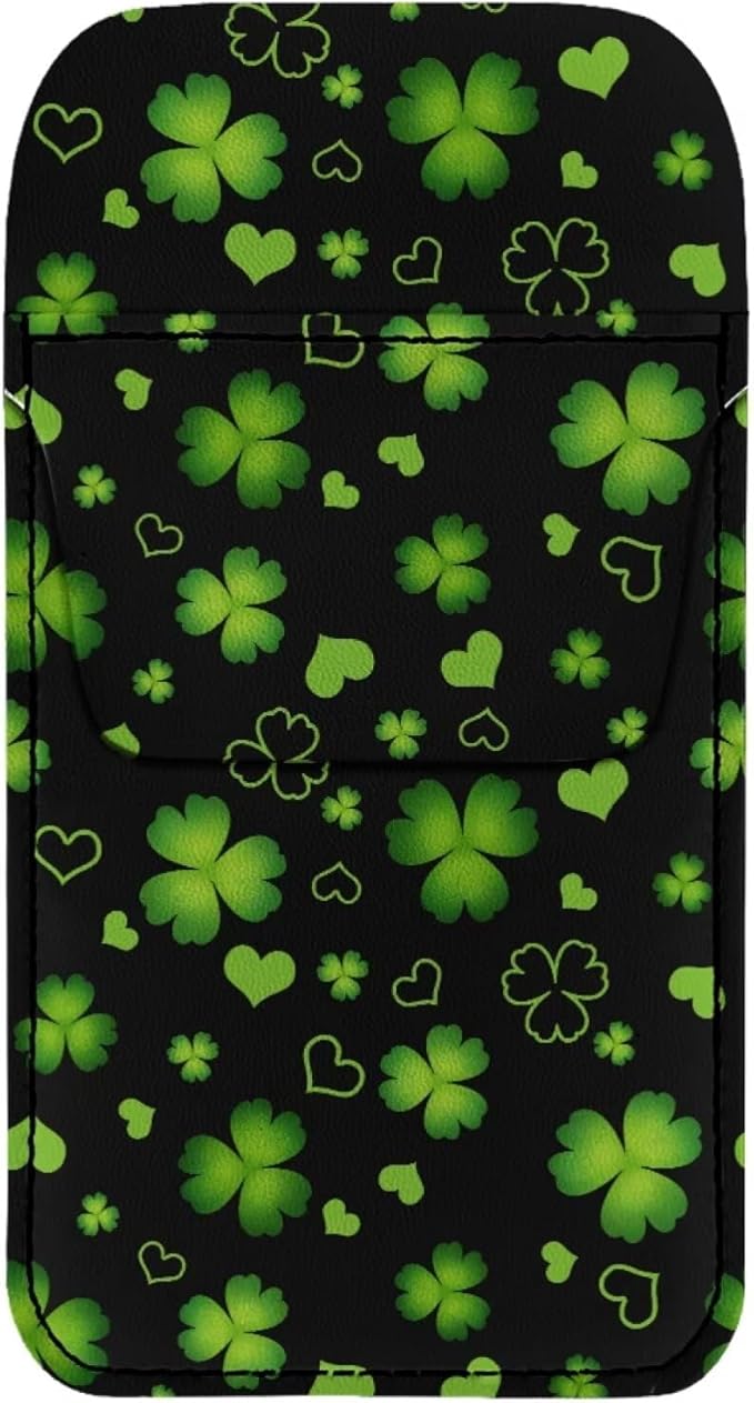 chaqlin Pocket Protector for Pen Leaks - Cute Green Leaves Print Pen Holder Pouch for Shirts/Pants/Lab Coats, Pencil Pocket Holder School Office Hospital Supplies
