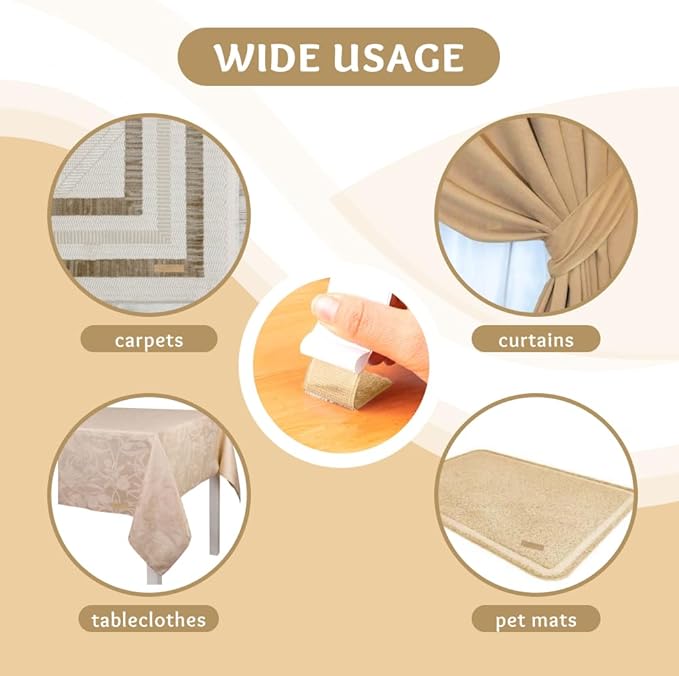 2 inch Beige Hook and Loop Tape 10 Yd Self Adhesive Tape Sticky Back Heavy Duty Fastener Ideal for Window Fixing Net Carpets DIY Project Handmade Craft Home Office