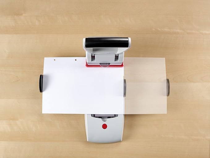 Novus B 2200 200 Sheet Capacity Block Punch and Heavy Duty Hole Punch - Light Grey